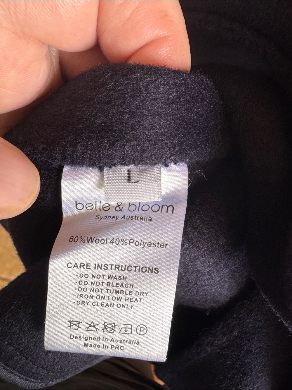 Belle & Bloom Liberty Sherpa Collar Wool Blend Coat L NWT Navy Peacoat - Picture 8 of 11